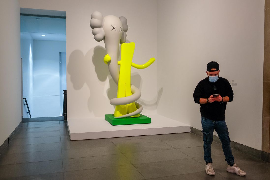 Inside the KAWS exhibit at Brooklyn Museum